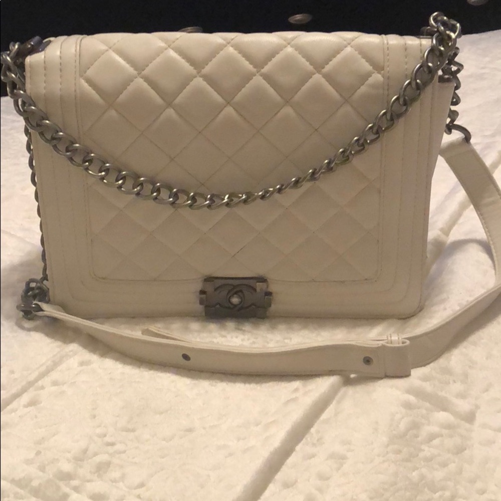White handbag